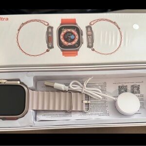 GS8 Ultra Smart Watch 49 MM Off-White,Titanium /Ceramic Case Crystal Sapphire